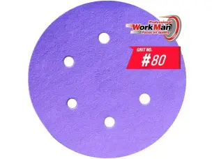 Круг WorkMan Ceramic P80 для выравнивания 150 мм на липучке