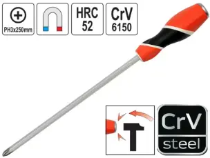 Ударна хрестова викрутка CrV РН3х250
