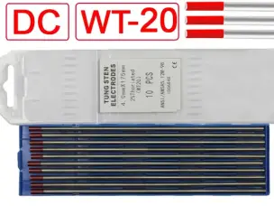 Вольфрамовый электрод WT-20 4.0 мм (Красный) для стали DC