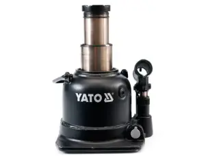 Бутылочный домкрат низкий 10т двухштоковый 12,5-22,5см Yato YT-1713