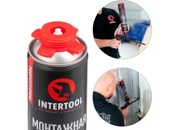 Пена монтажная всесезонная 750мл (70+) Intertool