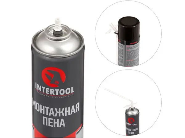 Пена монтажная ручная 500мл Intertool