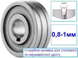 Ролик для напівавтомата V-тип 0,8-1мм