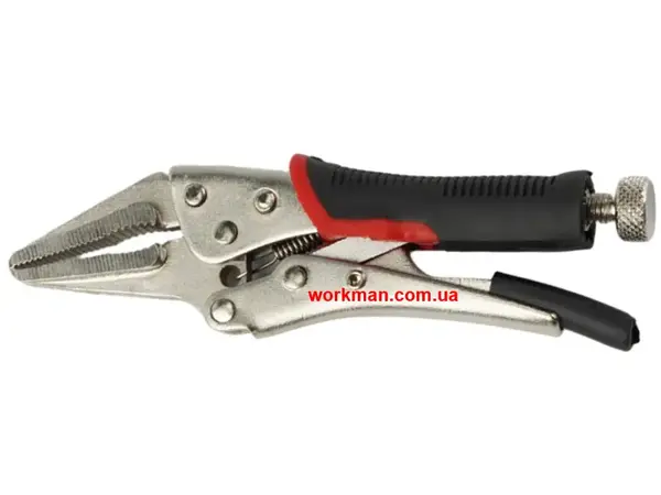 Затискні кліщі з фіксатором (довгі губки) WorkMan Soft-120