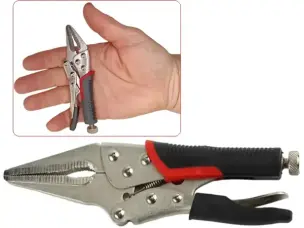 Затискні кліщі з фіксатором (довгі губки) WorkMan Soft-120