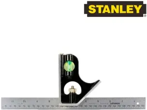 Угольник комбинированный с уровнем 300мм Stanley