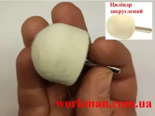 Войлочная насадка на дрель WorkMan Felt 25х30 мм пуля