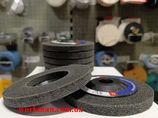 Круг Скотч Брайт пена для болгарки WorkMan UltraFine-125 P240