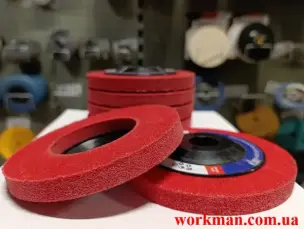 Круг Скотч Брайт пена для болгарки WorkMan Medium-125 P120