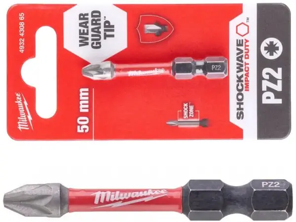 Ударная бита Milwaukee Shockwave PZ2 x 50 мм (удлиненная)