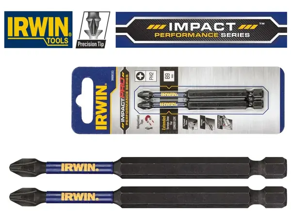 Биты ударные PH2х89мм Irwin IMPACT PRO