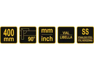 Кутник будівельний з рівнем 400мм