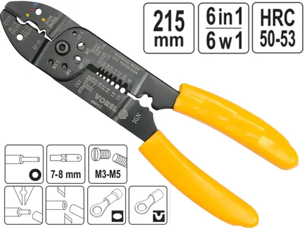 Знімач ізоляції 6w1 215мм 0.64-2.6мм²