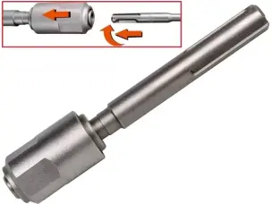 Перехідник патрона SDS-max на SDS-plus 195 мм