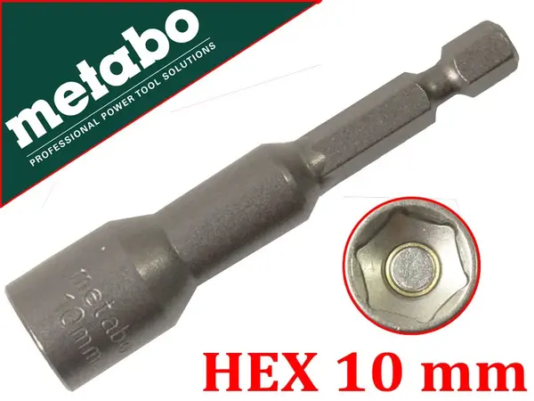 Бита для кровельных саморезов Metabo 10мм