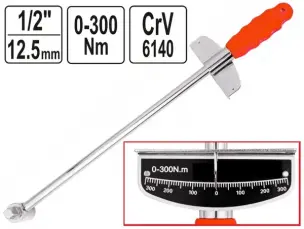 Ключ динамометрический стрелочный 1/2″ CrV 6140 (0-300 Нм)