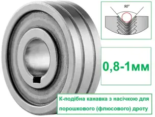 Ролик для порошкового дроту K-тип 0,8-1мм