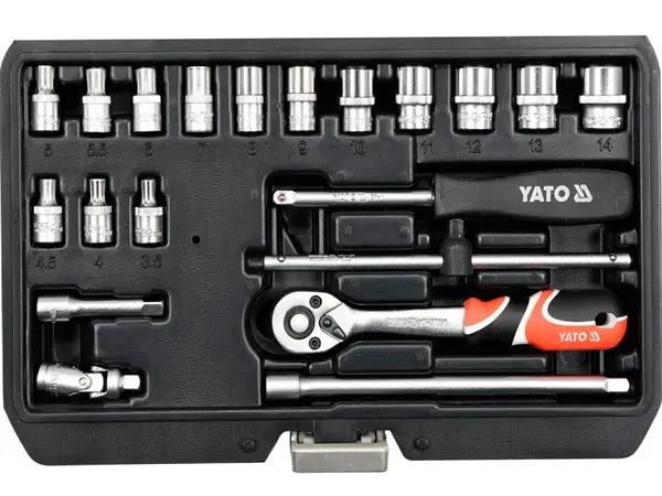 Набор головок 1/4" сталь CrV 50BV30 + CrMo (20 предметов)