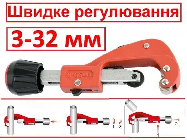 Профессиональный роликовый труборез 3-32мм