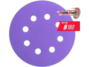 Круг на липучке P180 WorkMan Ceramic 125мм (шлифовка лака)