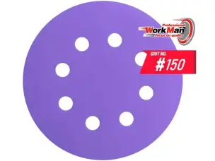 Круг на липучці P150 WorkMan Ceramic 125мм (чистова шліфовка)