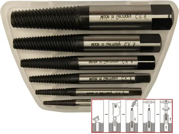 Набор экстракторов USH M3-M24 CrMo 6 шт