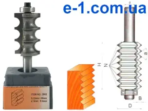 Фреза кромочная фигурная на подшипнике Глобус 2502 R4
