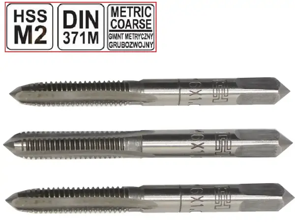 Метчики ручные комплектные HSS M2 М6х1мм