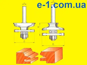 Фреза по дереву Глобус 3502set d12 комбінована рамкова для зрощування