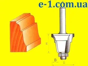 Фреза Глобус 2201 D30 кромочная фигурная с нижним подшипником