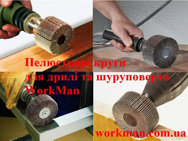 Лепестковый круг для дрели WorkMan FW-60х25 P80