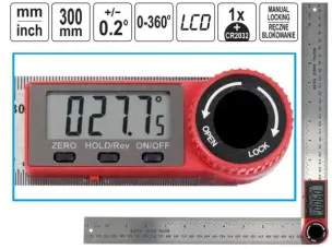 Угломер электронный LCD ±0.2˚ 300мм