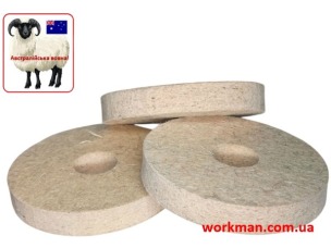 Войлочний круг для точила WorkMan Felt 125х20х32 мм