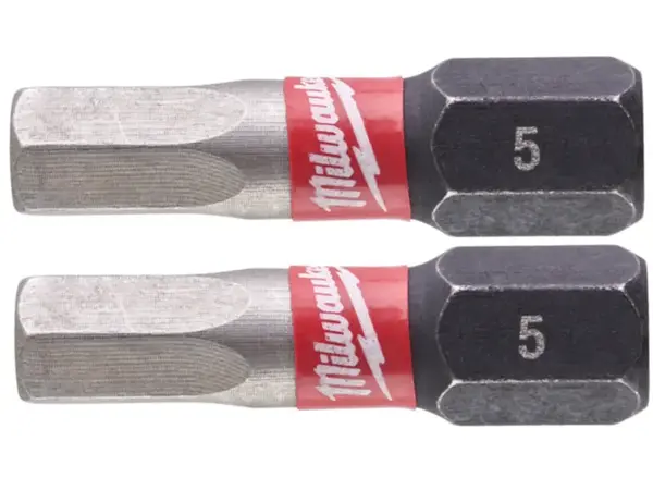 Бита ударная шестигранная Milwaukee Shockwave 25мм Hex5 (2шт)
