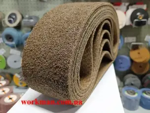 Шліфувальна стрічка з нетканого матеріалу (Скотч Брайт) WorkMan 100х914мм Coarse