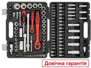 Набір інструментів 108 предметів CrV 1/4" та 1/2"