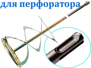 Насадка міксер для перфоратора 120х600мм