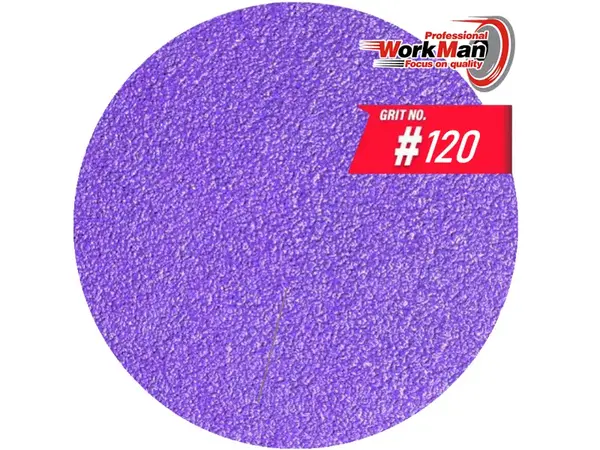 Круг на липучці WorkMan Ceramic 125мм P120 для шліфування перед ґрунтом