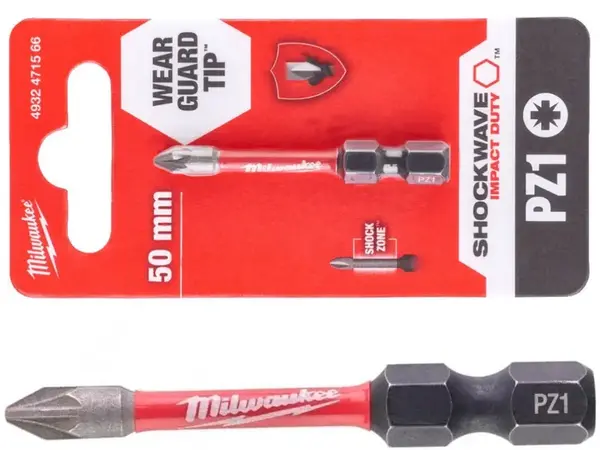 Ударная бита Milwaukee Shockwave PZ1 x 50 мм (удлиненная)
