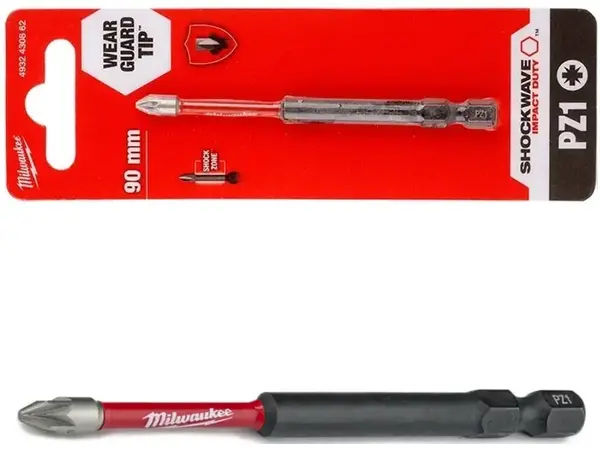 Ударная бита Milwaukee Shockwave PZ1 x 90 мм для импакта