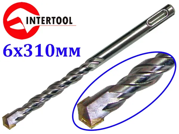Бур для перфоратора по бетону SDS Plus Intertool 6х310мм