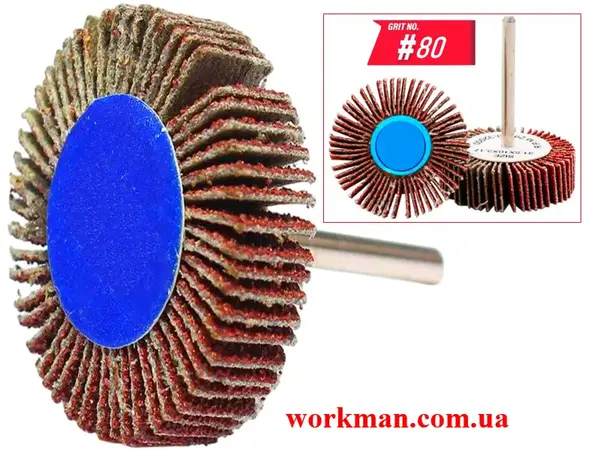 Лепестковый круг для гравера WorkMan Mini-31х10 P80 радиальный