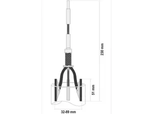 Хон для розточування циліндрів 32-89мм Yato YT-05811