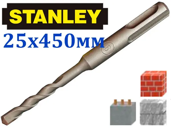 Бур для перфоратора по бетону SDS-Plus Stanley 25х450мм