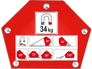 Мощный магнит для сварки 34 кг (шестиугольный, 6 углов)