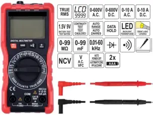 Мультиметр LCD 0-600V