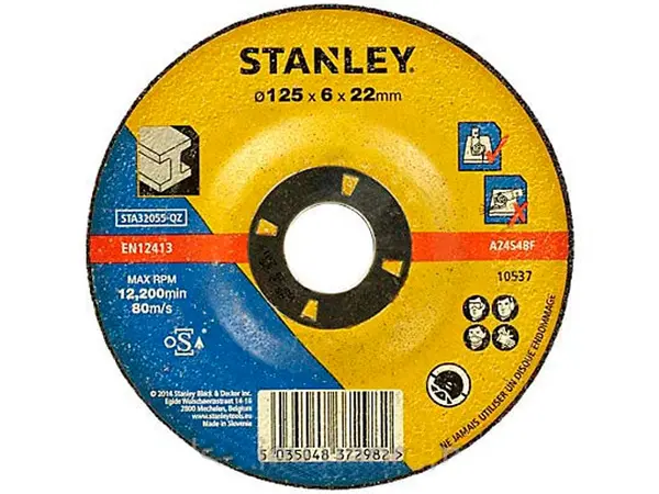 Диск зачистной по металлу Stanley 125х6мм