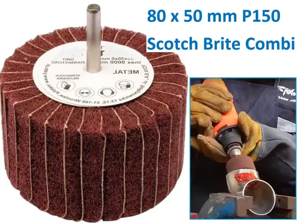 Насадка Scotch-Brite комбинированная с наждачкой 80 х 50 мм P150