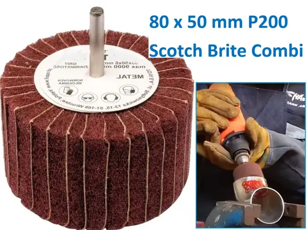 Насадка Scotch-Brite комбинированная с наждачкой 80 х 50 мм P200