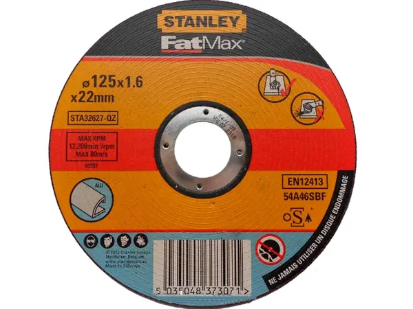 Відрізний диск по алюмінію на болгарку Stanley 125х1,6мм